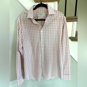 Mizzen+Main Red and White Checkered Men's Shirt